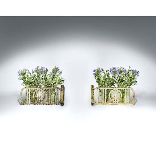 FOUR PAIRS OF EXTRAORDINARY HINGED WALL JARDINIERS
